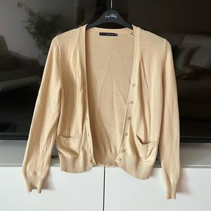 Good Day House Beige Japanese Kawaii Schoolgirl Cardigan Size Small